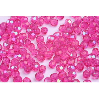 Fire Polished Beads 5mm Fuchsia 5177 | Czech Glass Beads