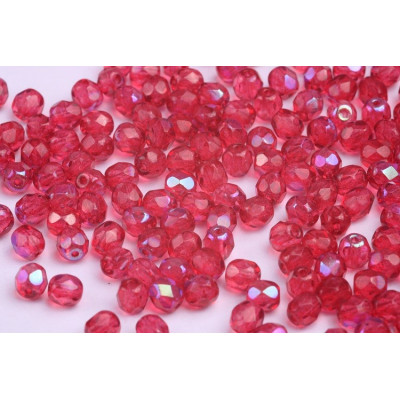 Fire Polished Beads 5mm Siam Red 5179 | Czech Glass Beads
