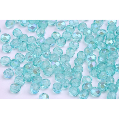 Fire Polished Beads 5mm Aqua 5188 | Czech Glass Beads