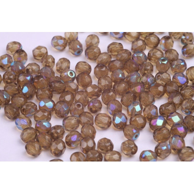 Fire Polished Beads 5mm Brown AB 5192 | Czech Glass Beads
