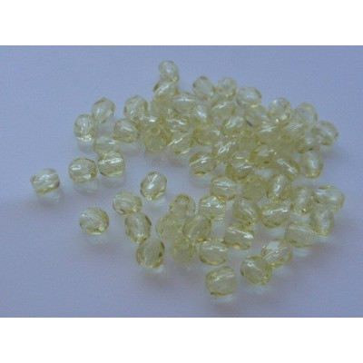 Fire Polished Beads 4mm Yellow 1461 | Czech Glass Beads