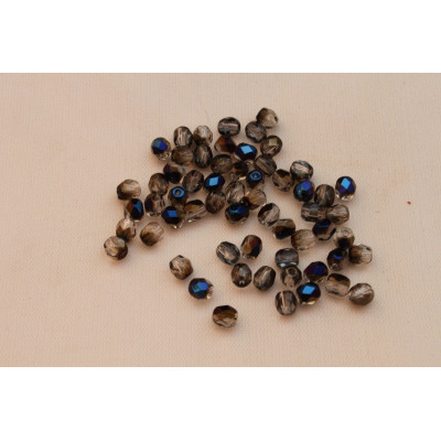 Fire Polished Beads 4mm Smoky Grey 2256 | Rutkovsky Czech Glass