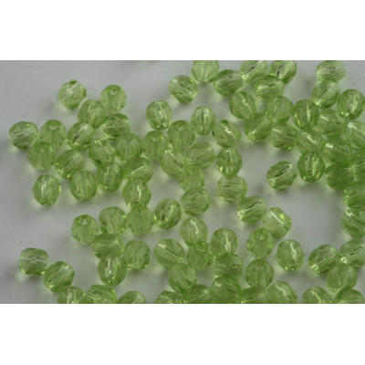 Fire Polished Beads 4mm Lime Green 4545 | Czech Glass Beads