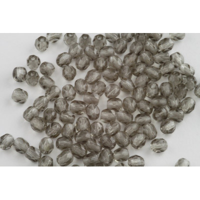 Fire Polished Beads 4mm Grey 4538 | Rutkovsky Czech Glass