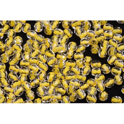 Fire Polished Beads 4mm Crystal Yellow Lined 00030/44886 | Czech Glass
