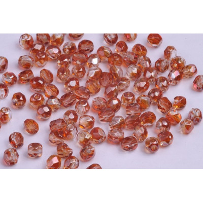 Fire Polished Beads 4mm Brown Lustred 00030/29131 | Czech Glass