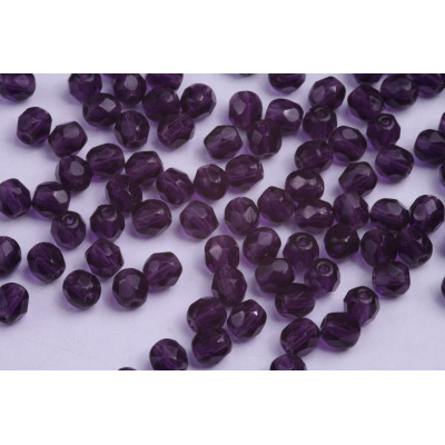 Fire Polished Beads 4mm Violet 4323 | Czech Glass Beads