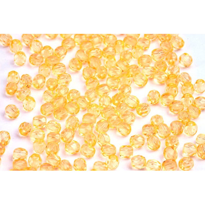 Fire Polished Beads 4mm Yellow 10002 | Czech Glass Beads