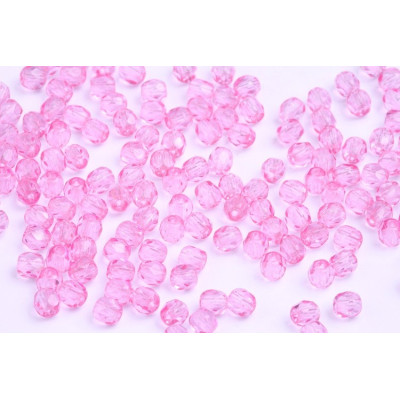 Fire Polished Beads 4mm Pink 10010 | Czech Glass Beads