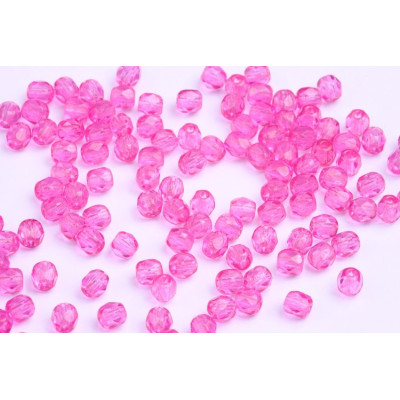 Fire Polished Beads 4mm Pink 10008 | Czech Glass Beads