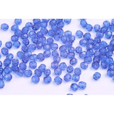 Fire Polished Beads 4mm Blue 64 | Czech Glass Beads