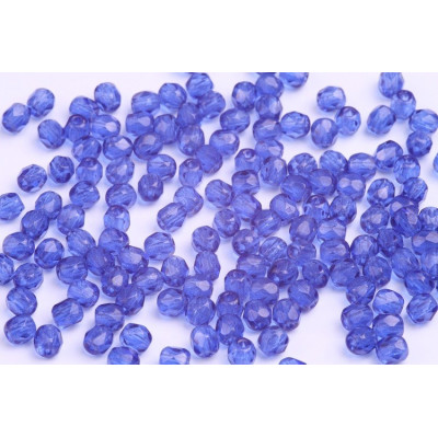 Fire Polished Beads 4mm Blue 10012 | Czech Glass Beads