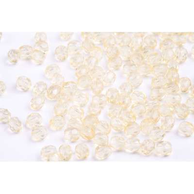 Fire Polished Beads 4mm Crystal 4773 | Czech Glass Faceted Beads