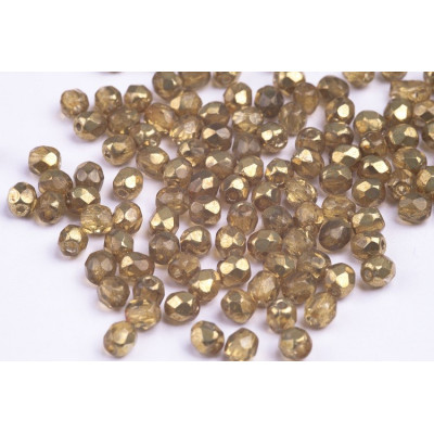 Fire Polished Beads 4mm Gold 10018 | Czech Glass Beads