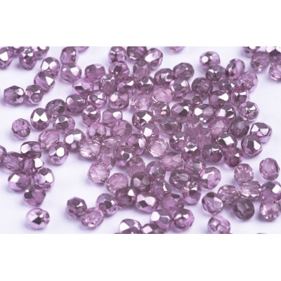 Fire Polished Beads 4mm Violet 10028 | Czech Glass Beads