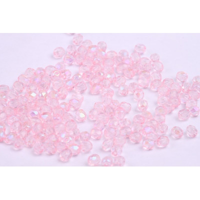 Fire Polished Beads 4mm Light Pink AB 5052 | Czech Glass Beads