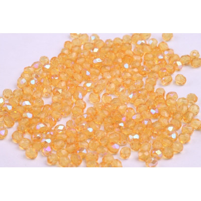 Fire Polished Beads 4mm Orange AB 10018/AB | Czech Glass Beads