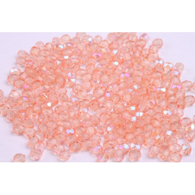 Fire Polished Beads 4mm Peach AB 10022/AB | Czech Glass Beads