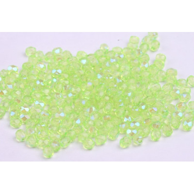 Fire Polished Beads 4mm Lime Green AB 10004/AB | Czech Glass