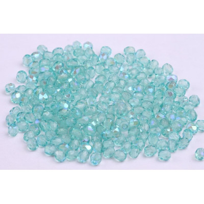 Fire Polished Beads 4mm Turquoise AB 5094 | Czech Glass Beads