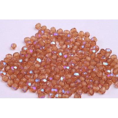 Fire Polished Beads 4mm Honey AB 10006/AB | Czech Glass Beads