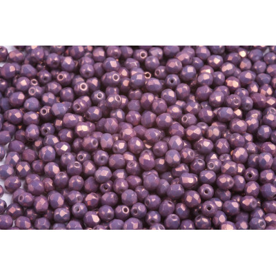 Fire Polished Beads 4mm White Alabaster Iris 02020/15726 | Czech Glass