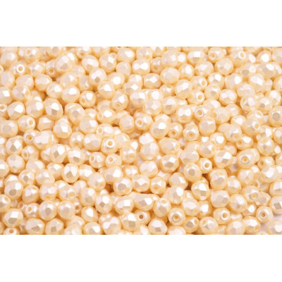 Fire Polished Beads 4mm Pastel Cream 02010/25039 | Czech Glass