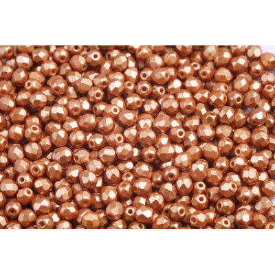 Fire Polished Beads 4mm Pastel Amber 02020/25003 | Glass Beads