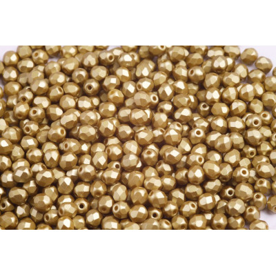 Fire Polished Beads 4mm Pastel Gold 02020/25021 | Czech Glass