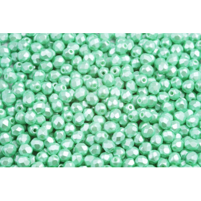 Fire Polished Beads 4mm Pastel Light Green 02020/25025 | Rutkovsky