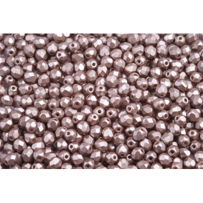 Fire Polished Beads 4mm Pastel Light Brown Coco 25005 | Czech Glass