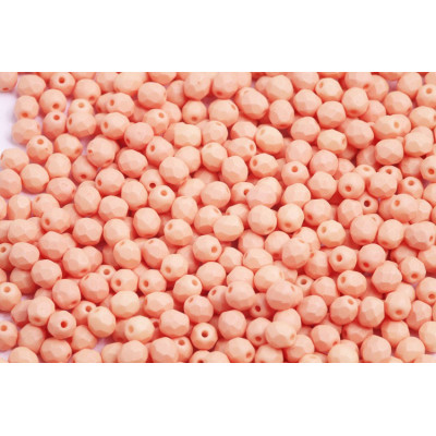 Fire Polished Beads 4mm Light Peach Silk 29563 | Rutkovsky