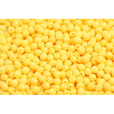 Fire Polished Beads 4mm Yellow Silk Matt 02020/29573 | Rutkovsky
