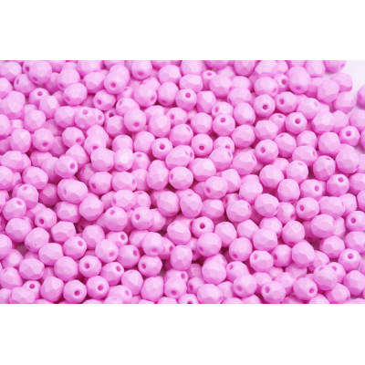 Fire Polished Beads 4mm Sugar Pink Matt 02020/29561 | Czech Glass