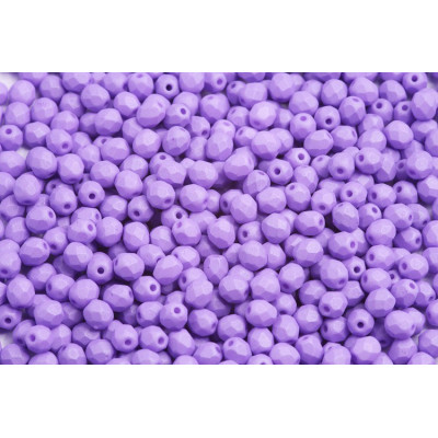 Fire Polished Beads 4mm Opaque Violet Silk Mat 02020/29570 | Rutkovsky