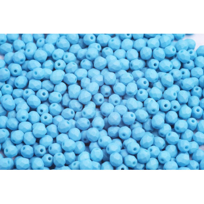 Fire Polished Beads 4mm Cornflower Silk Matt 02020/29576 | Rutkovsky