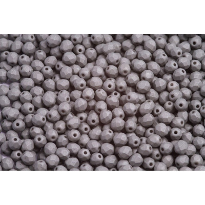 Fire Polished Beads 4mm Grey Silk Matt 02020/29566 | Rutkovsky