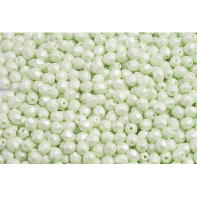 Fire Polished Beads 4mm Powder Light Green 29315 | Czech Glass