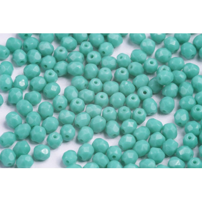 Fire Polished Beads 4mm Turquoise 63130 | Czech Glass Beads