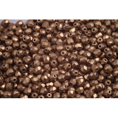 Fire Polished Beads 4mm Matte Metallic Gold Bronze 23980/84100/90215