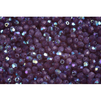 Fire Polished Beads 4mm Violet AB 21020/28701 | Czech Glass