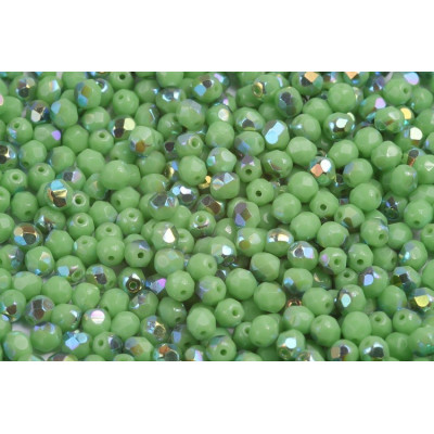 Fire Polished Beads 4mm Honeydew AB 28701 | Czech Glass Beads