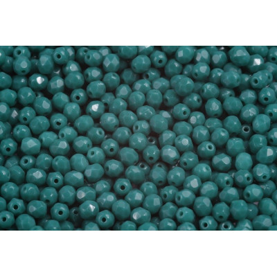 Fire Polished Beads 4mm Teal Blue 63150 | Czech Glass Beads