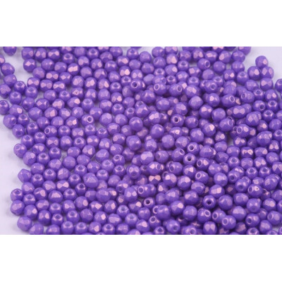 Fire Polished Beads 4mm Gold Shine Medium Orchid 02010/24110