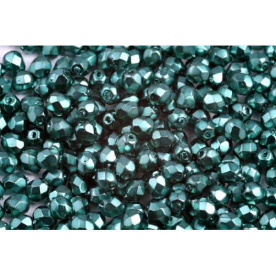Fire Polished Beads 4mm Crystal Pearl Turquoise 70067 | Czech Glass