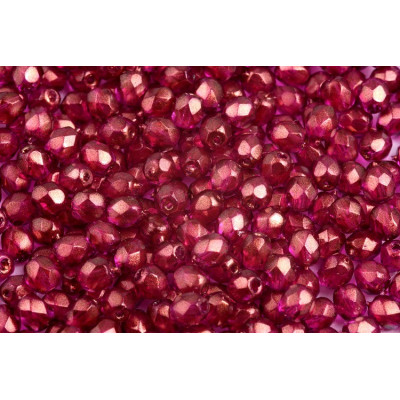 Fire Polished Beads 4mm Madder Rose 00030/69260 | Czech Glass