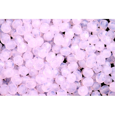 Fire Polished Beads 4mm Milky Lt Rose 71200 | Czech Glass