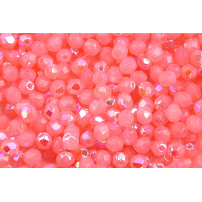 Fire Polished Beads 4mm Milky Pink AB 71010/28701 | Czech Glass