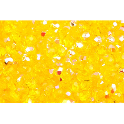 Fire Polished Beads 4mm Citrine Yellow AB 80010/28701 | Glass Beads