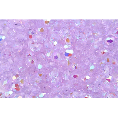 Fire Polished Beads 4mm Lilac AB 20300/28701 | Czech Glass